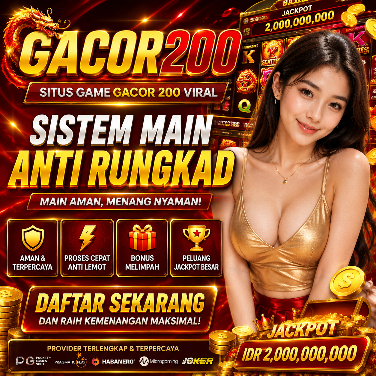 GACOR200 - Situs Game GACOR 200 Viral dengan Sistem Main Anti Rungkad